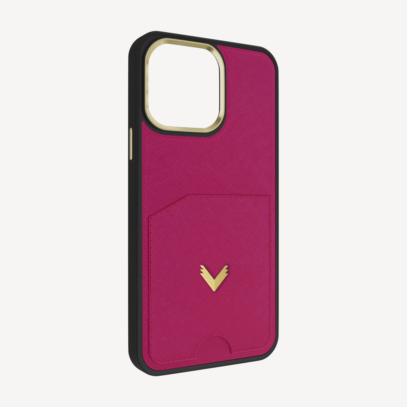 iPhone 15 Pro Phone Case, Saffiano Leather, Card Holder