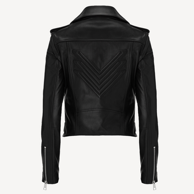 Women's Cropped Jacket, Calf Leather
