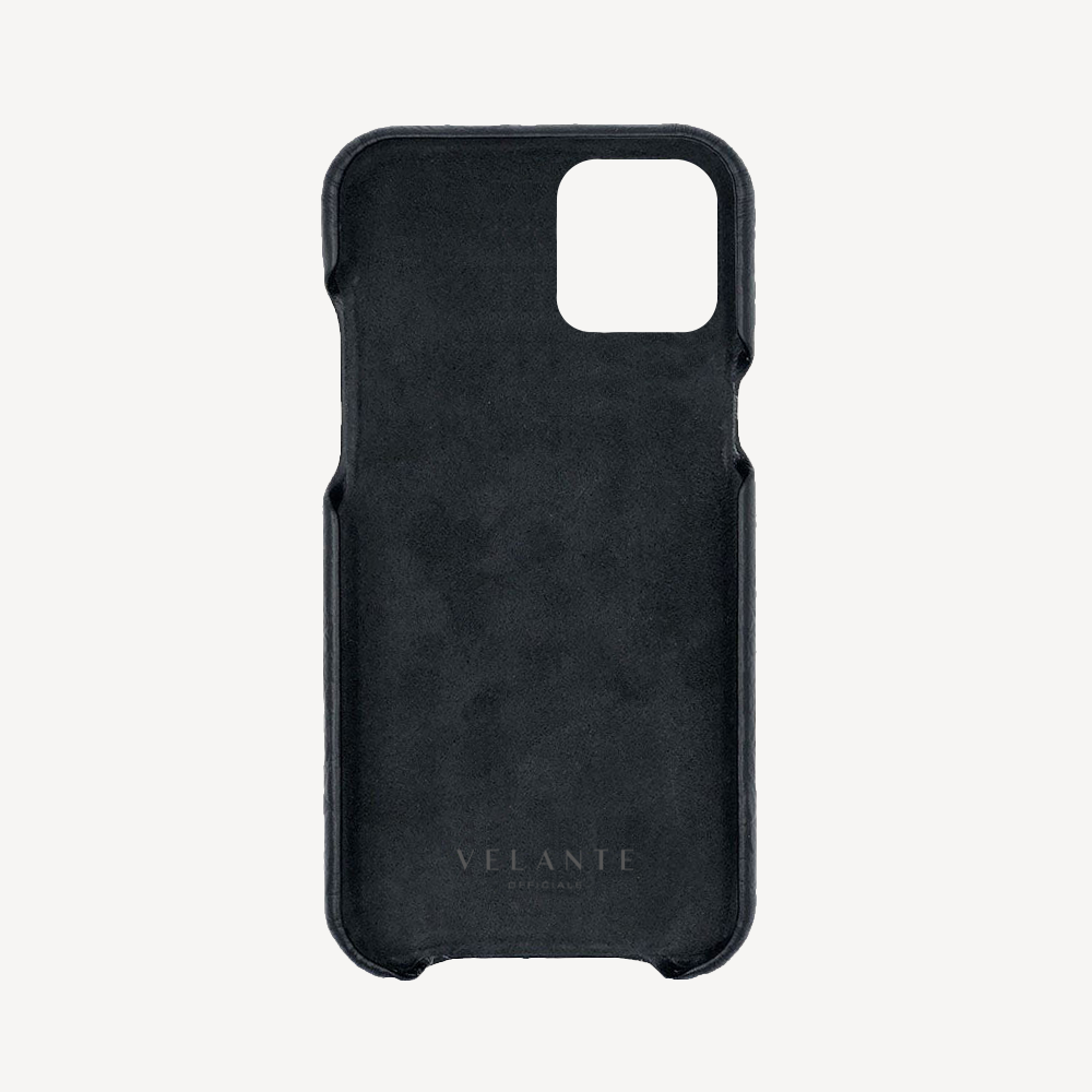 iPhone 14 Plus Phone Case, Calf Leather, Alligator Texture