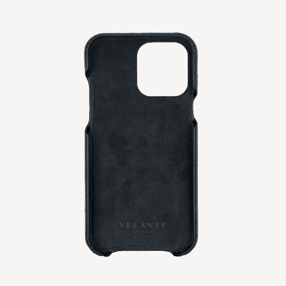 iPhone 14 Pro Phone Case, Calf Leather, Alligator Texture