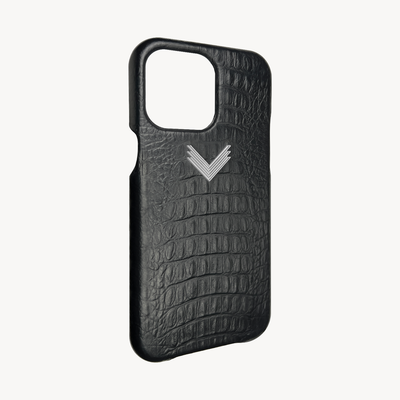 iPhone 15 Pro Max Phone Case, Calf Leather, Alligator Texture