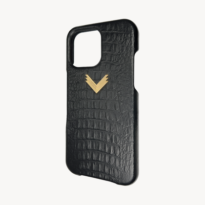 iPhone 16 Pro Max Phone Case, Calf Leather, Alligator Texture