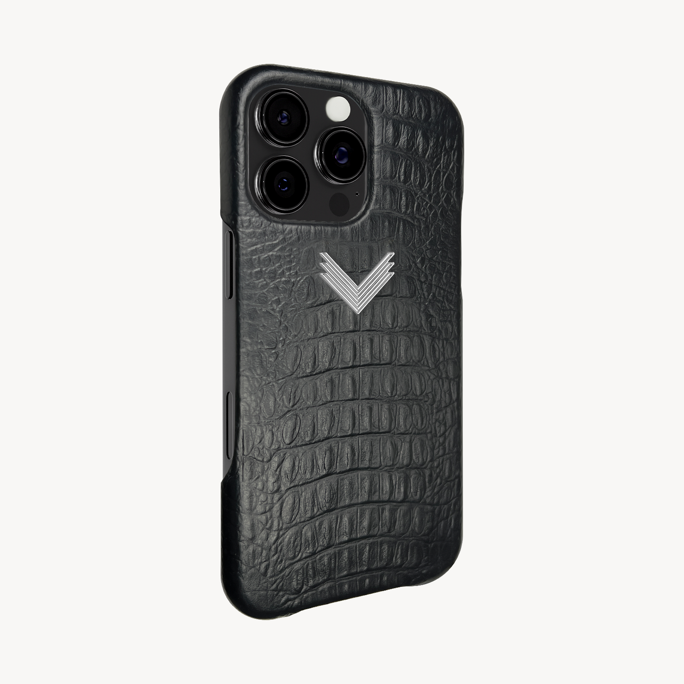 iPhone 16 Pro Max Phone Case, Calf Leather, Alligator Texture