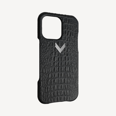 iPhone 16 Pro Max Phone Case, Calf Leather, Alligator Texture