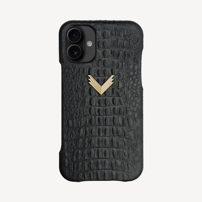 iPhone 17 Phone Case, Calf Leather, Alligator Texture