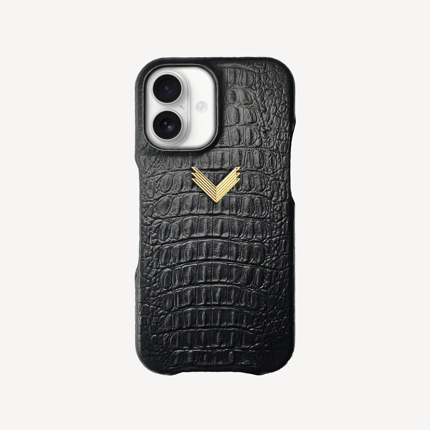 iPhone 17 Phone Case, Calf Leather, Alligator Texture
