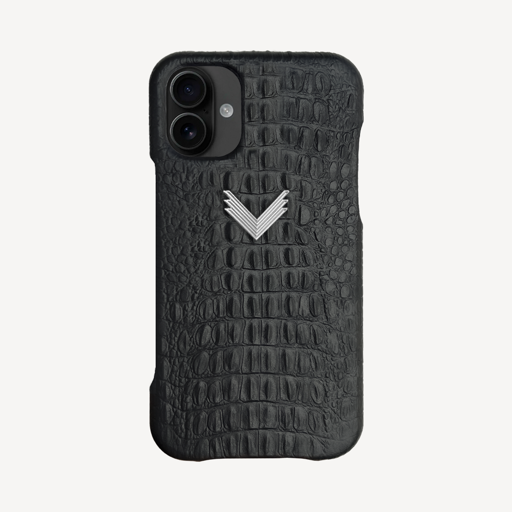 iPhone 17 Phone Case, Calf Leather, Alligator Texture
