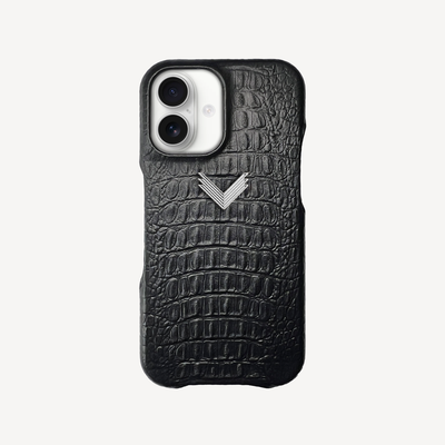 iPhone 17 Phone Case, Calf Leather, Alligator Texture