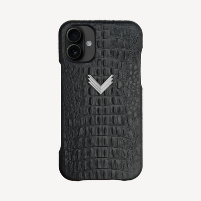 iPhone 17 Phone Case, Calf Leather, Alligator Texture