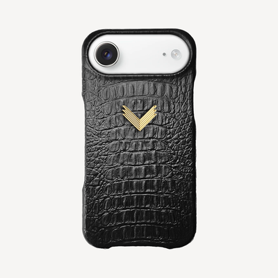 iPhone Air Phone Case, Calf Leather, Alligator Texture