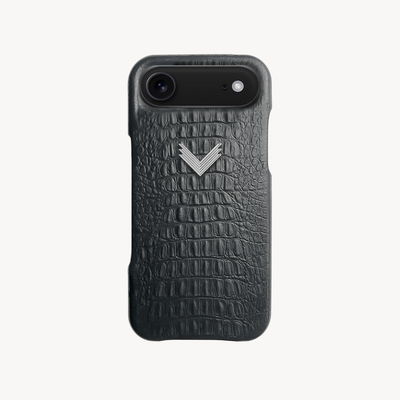 iPhone 17 Air Phone Case, Calf Leather, Alligator Texture
