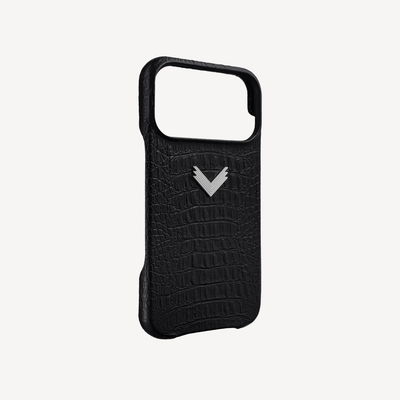 iPhone 18 Pro Phone Case, Calf Leather, Alligator Texture