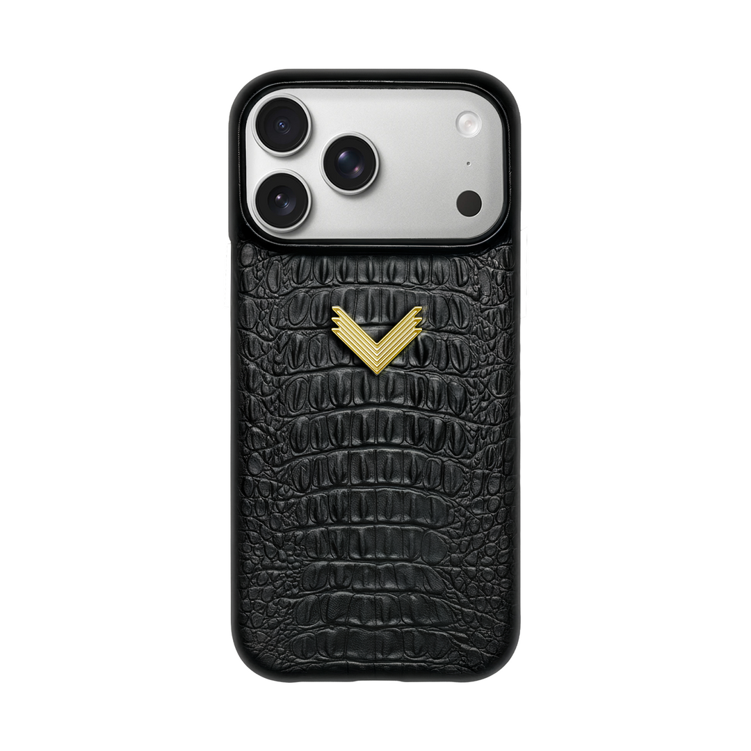 iPhone 18 Pro Max Phone Case, Calf Leather, Alligator Texture