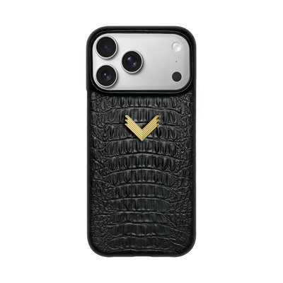iPhone 18 Pro Max Phone Case, Calf Leather, Alligator Texture