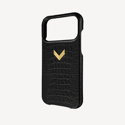 iPhone 18 Pro Max Phone Case, Calf Leather, Alligator Texture