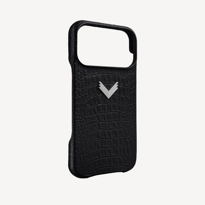 iPhone 18 Pro Max Phone Case, Calf Leather, Alligator Texture