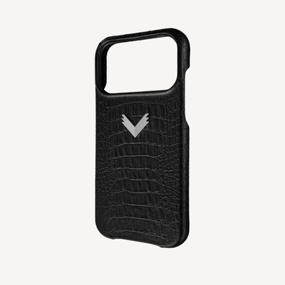 iPhone 17 Pro Max Phone Case, Calf Leather, Alligator Texture