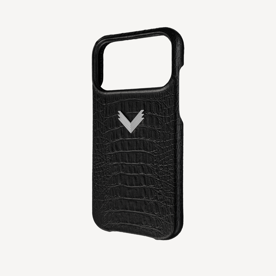 iPhone 18 Pro Max Phone Case, Calf Leather, Alligator Texture