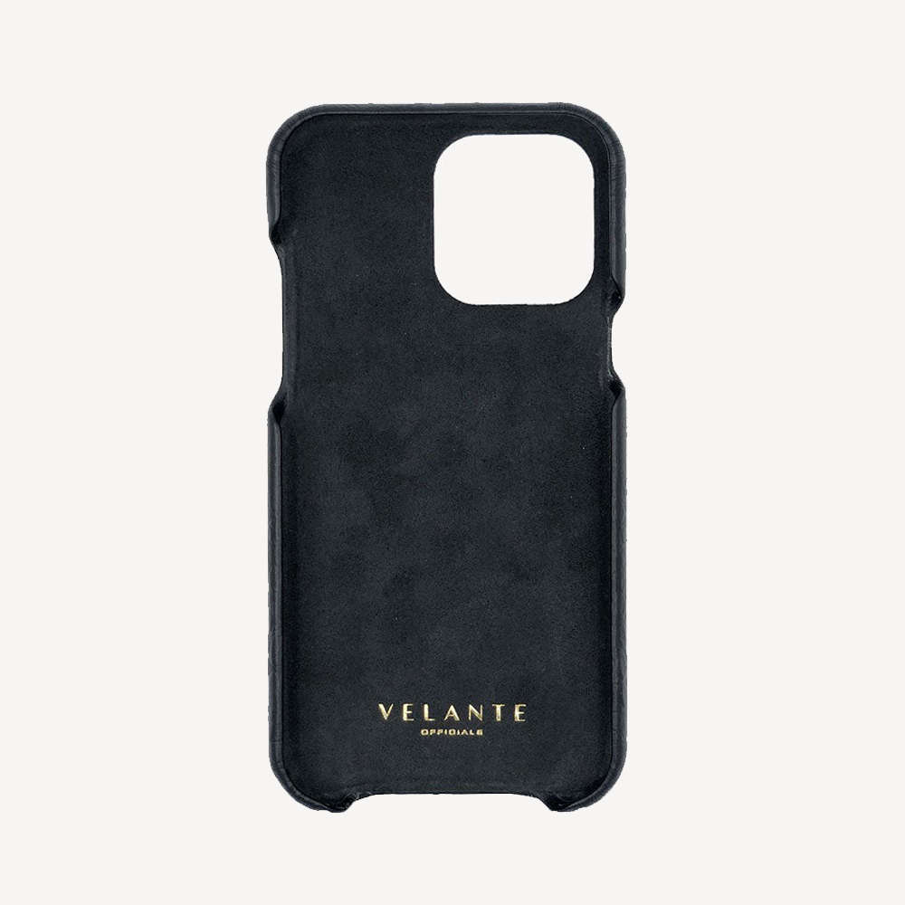 iPhone 13 Mini Phone Case, Calf Leather, Alligator Texture