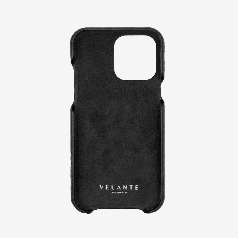 iPhone 13 Mini Phone Case, Calf Leather, Alligator Texture