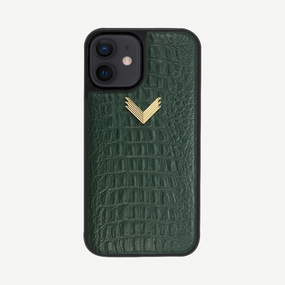 iPhone 11 Phone Case, Calf Leather, Alligator Texture