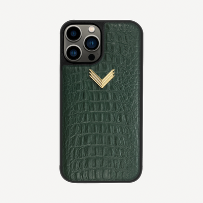 iPhone 12 Pro Max Phone Case, Calf Leather, Alligator Texture