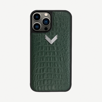 iPhone 12/12 Pro Phone Case, Calf Leather, Alligator Texture