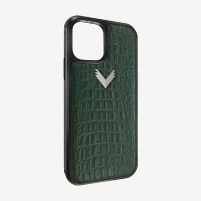 iPhone 12/12 Pro Phone Case, Calf Leather, Alligator Texture