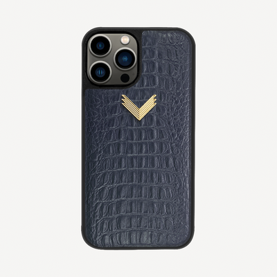 iPhone 12 Pro Max Phone Case, Calf Leather, Alligator Texture