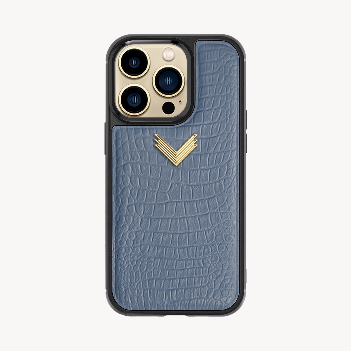 iPhone 13 Pro Phone Case, Calf Leather, Alligator Texture