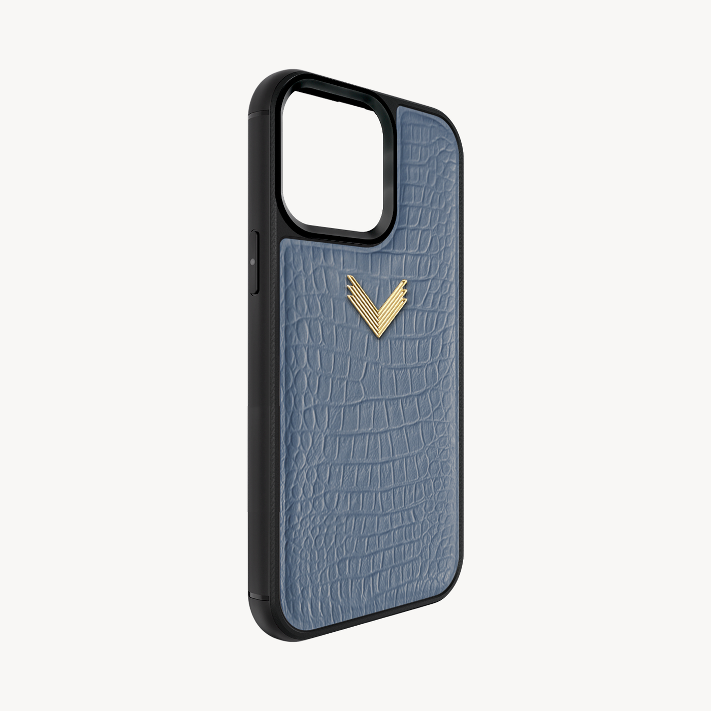 iPhone 13 Pro Phone Case, Calf Leather, Alligator Texture