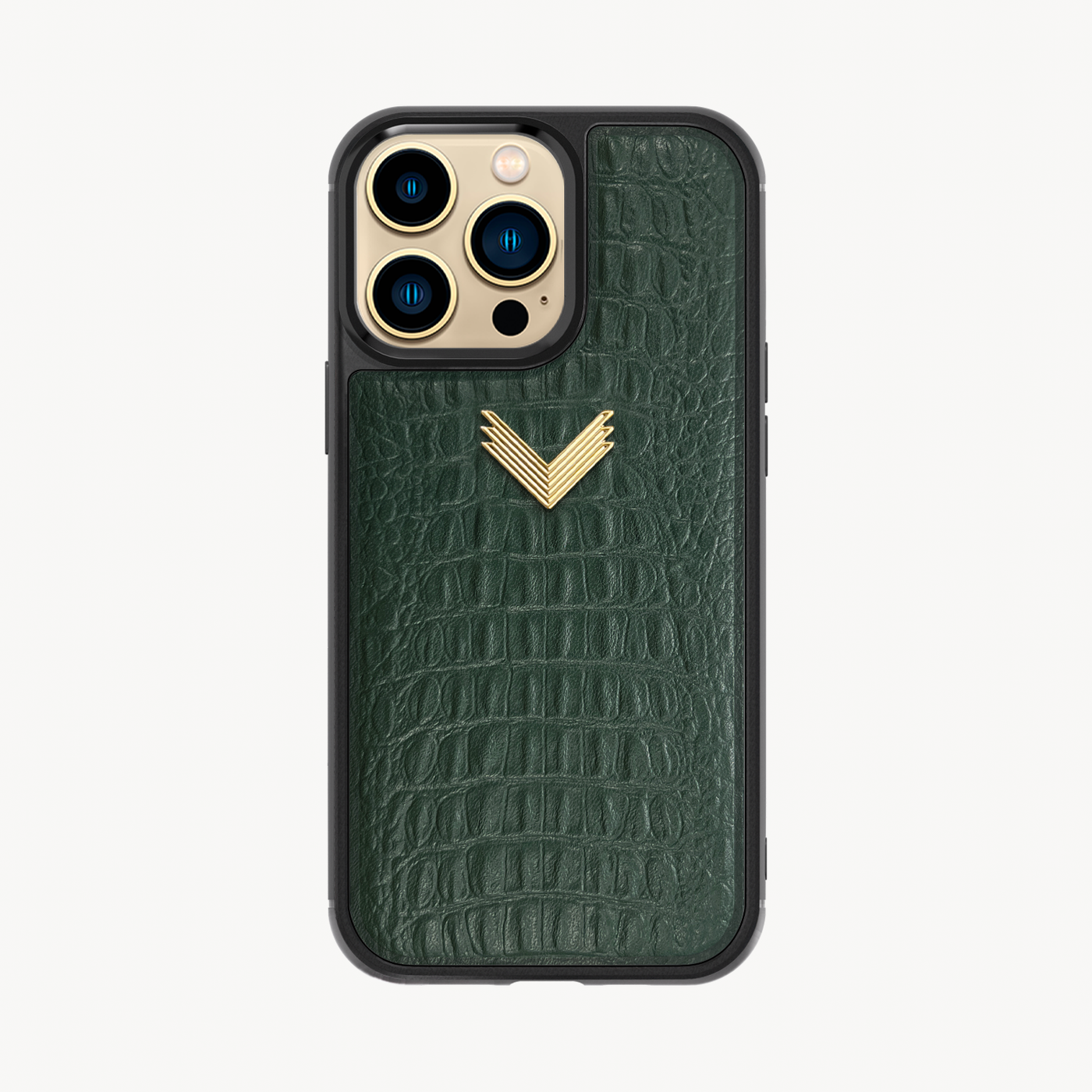 iPhone 14 Pro Max Phone Case, Calf Leather, Alligator Texture