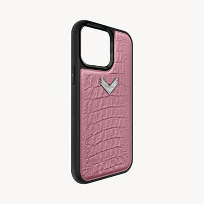 iPhone 14 Pro Phone Case, Calf Leather, Alligator Texture