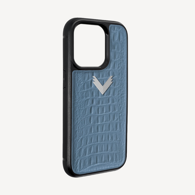 iPhone 14 Pro Max Phone Case, Calf Leather, Alligator Texture