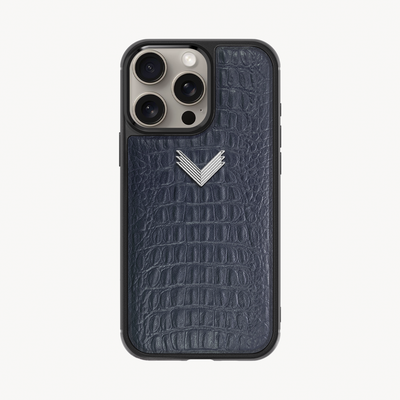 iPhone 15 Pro Max Phone Case, Calf Leather, Alligator Texture