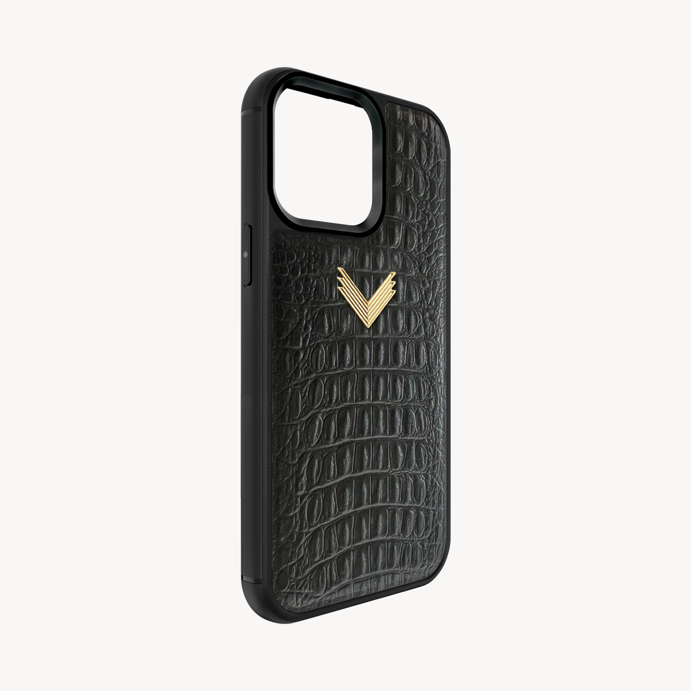 iPhone 15 Pro Max Phone Case, Calf Leather, Alligator Texture