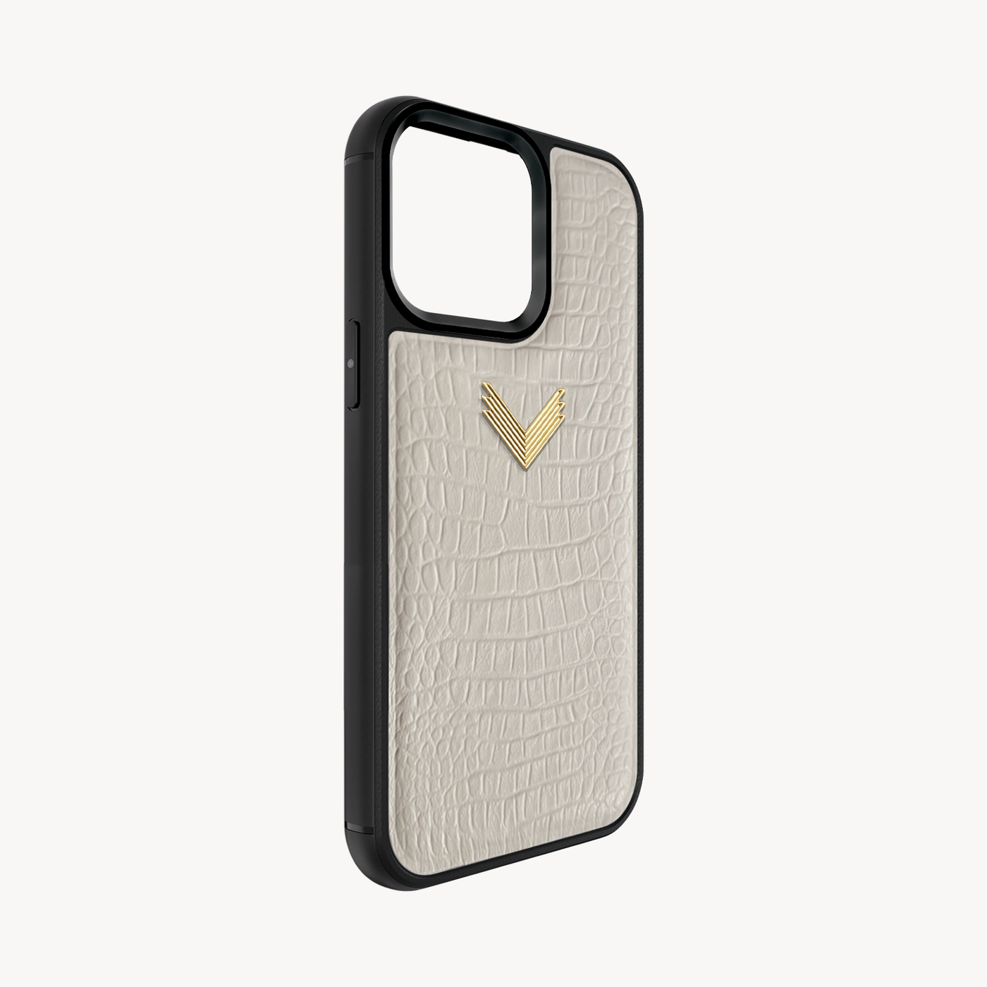 iPhone 15 Pro Max Phone Case, Calf Leather, Alligator Texture