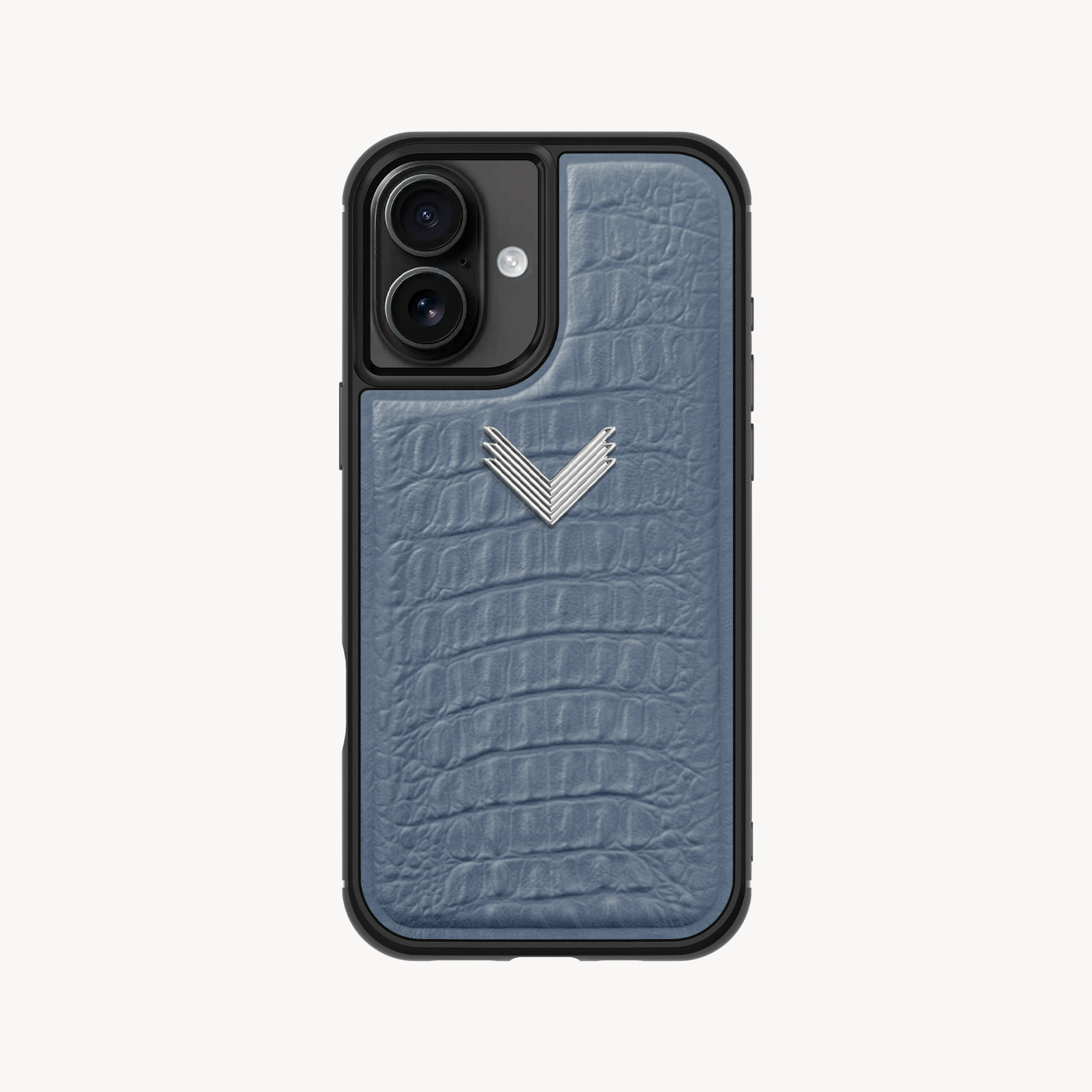 iPhone 16 Phone Case, Calf Leather, Alligator Texture