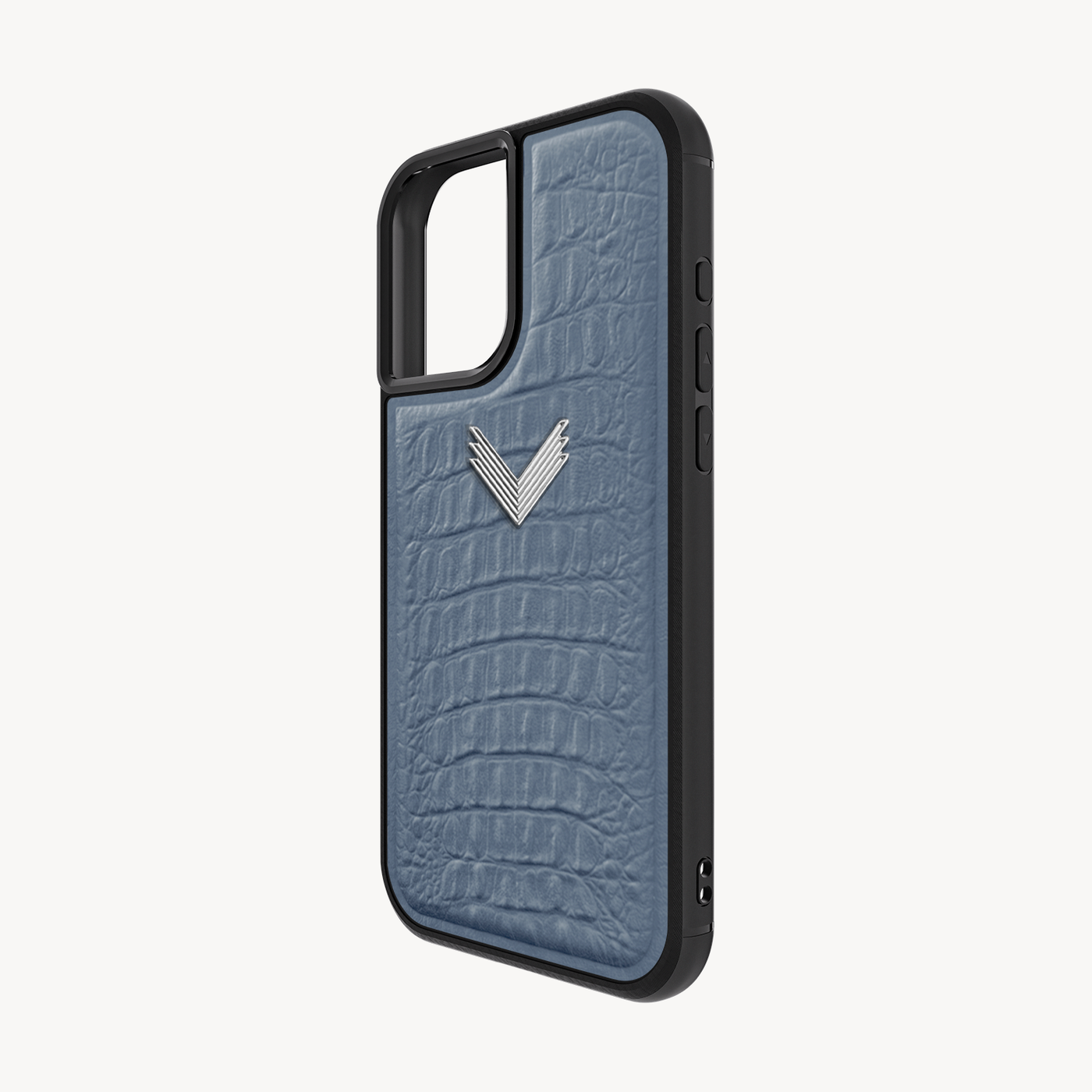 iPhone 16 Plus Phone Case, Calf Leather, Alligator Texture