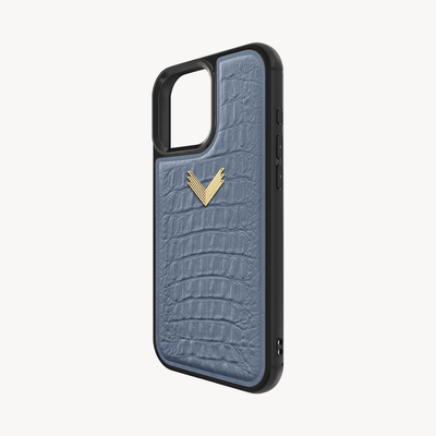 iPhone 16 Pro Phone Case, Calf Leather, Alligator Texture