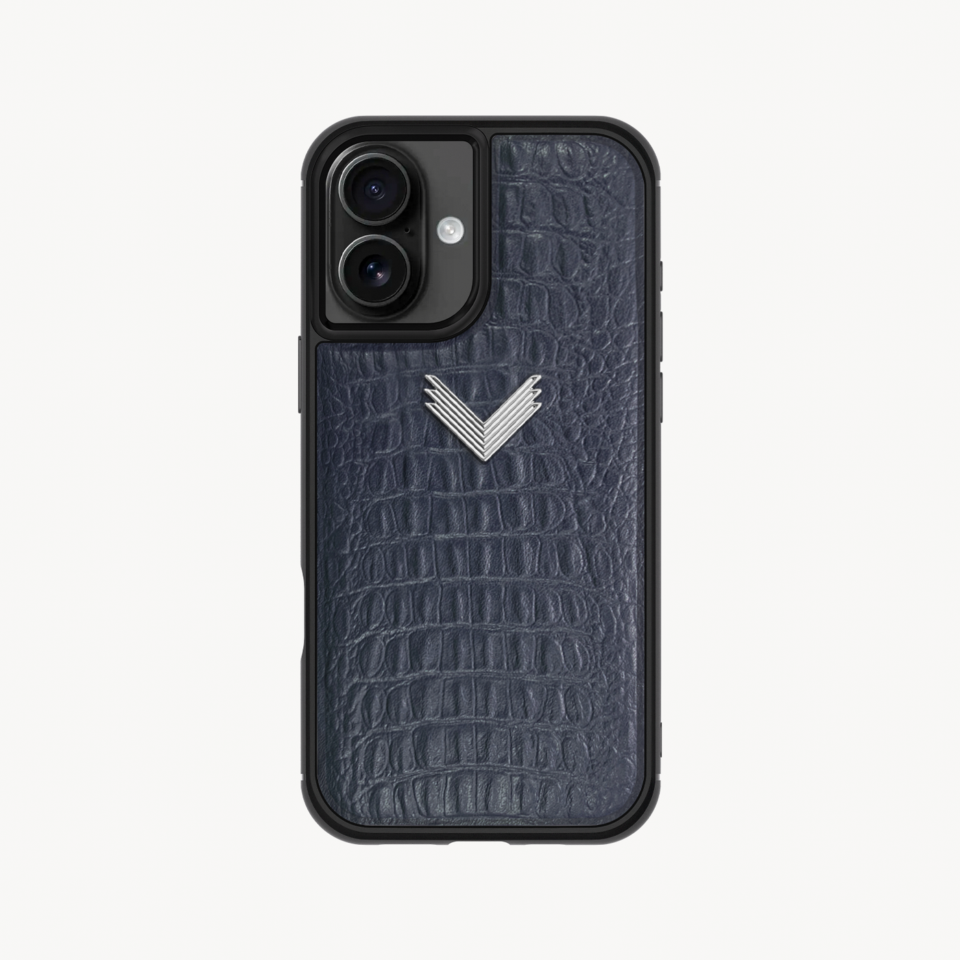 iPhone 16 Phone Case, Calf Leather, Alligator Texture