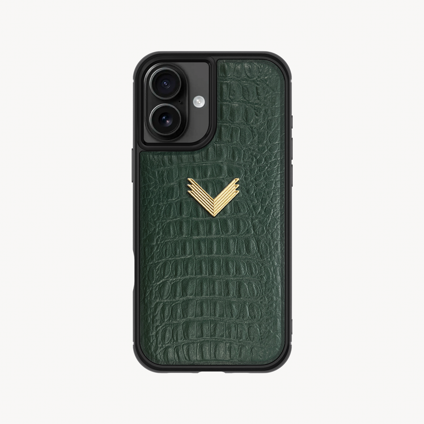 iPhone 17 Phone Case, Calf Leather, Alligator Texture