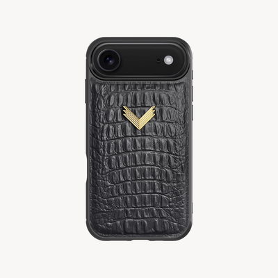 iPhone Air Phone Case, Calf Leather, Alligator Texture