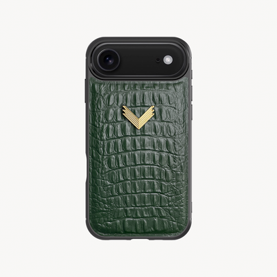 iPhone Air Phone Case, Calf Leather, Alligator Texture