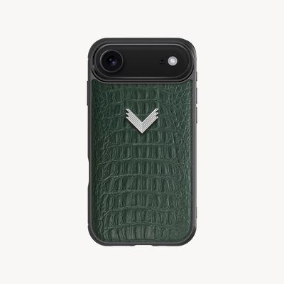 iPhone 17 Air Phone Case, Calf Leather, Alligator Texture