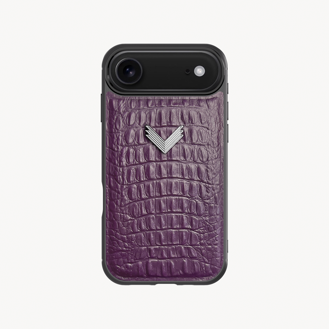 iPhone Air Phone Case, Calf Leather, Alligator Texture