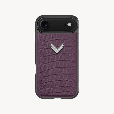 iPhone 17 Air Phone Case, Calf Leather, Alligator Texture