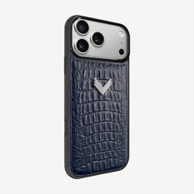 iPhone 17 Pro Phone Case, Calf Leather, Alligator Texture