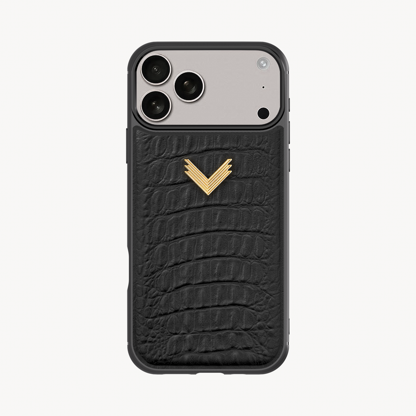 iPhone 17 Pro Phone Case, Calf Leather, Alligator Texture