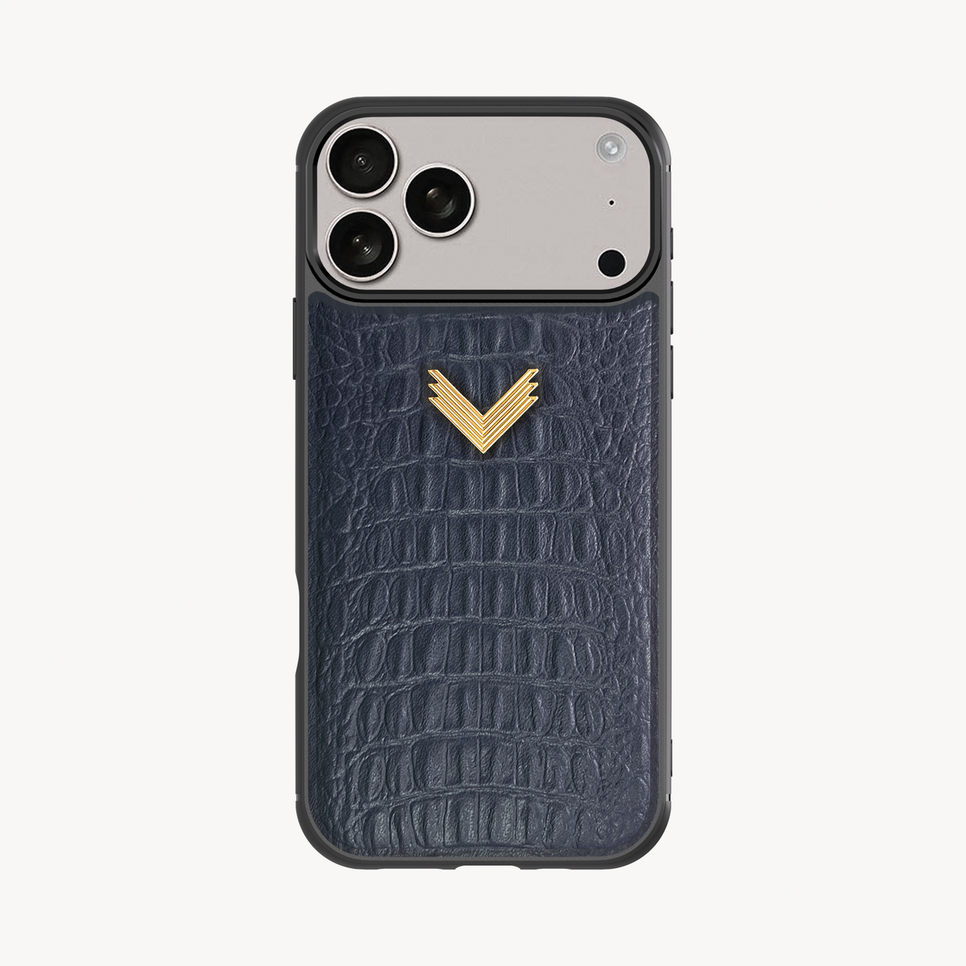 iPhone 17 Pro Phone Case, Calf Leather, Alligator Texture